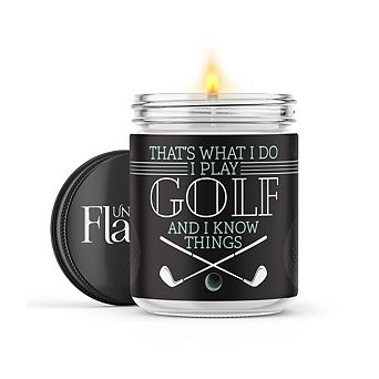 I Golf and I Know Things 16-oz Candle Jar - Wildflowers