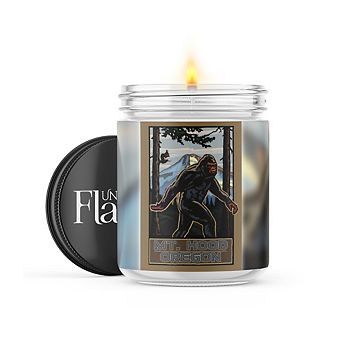 Bigfoot - Mt. Hood, OR 16-oz Candle Jar - Wildflowers