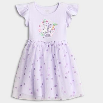 Baby & Toddler Girl Jumping Beans® Easter Flutter Sleeve Tutu Dress