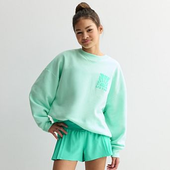 Girls 7-16 Limited Too Oversized Graphic Fleece Crew Pullover