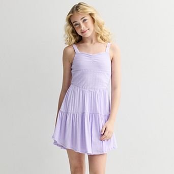 Girls 7-16 Limited Too Floral Basque Waist Tank Dress