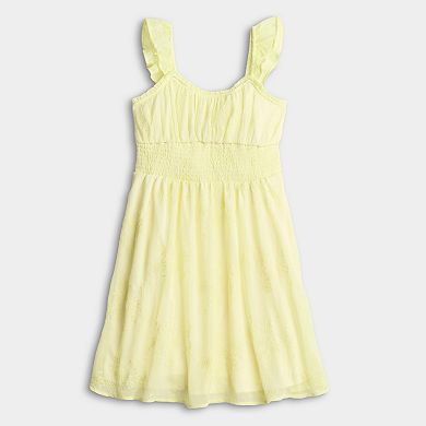 Girls 7-16 Limited Too Eyelet Smocked Peasant Dress