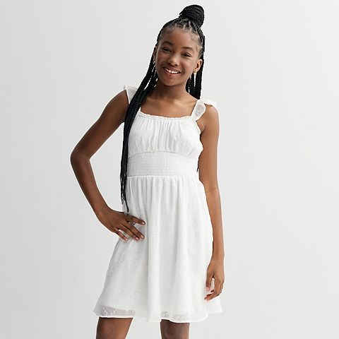 Платье Limited Too Eyelet Smocked с оборками для девочек