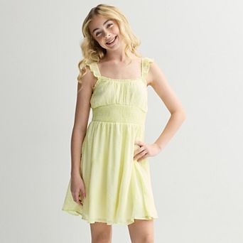 Girls 7-16 Limited Too Eyelet Smocked Peasant Dress