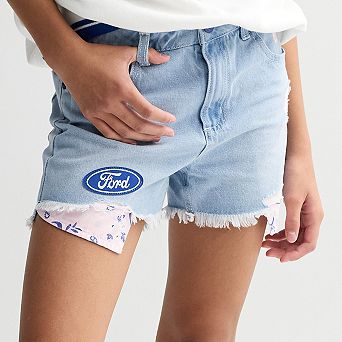 Girls 7-16 Limited Too Ford Bandana Denim Shorts