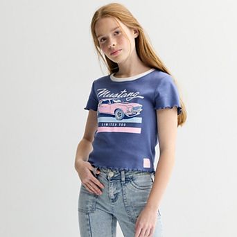 Girls 7-18 Limited Too Mustang Graphic Baby Tee