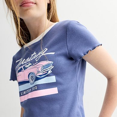 Girls 7-18 Limited Too Mustang Graphic Baby Tee