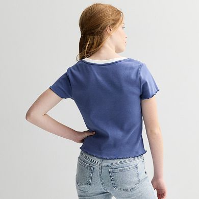 Girls 7-18 Limited Too Mustang Graphic Baby Tee