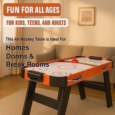 Air Hockey Table for Kids & Adults - Indoor Game Table with Powerful Airflow, Pushers & Pucks