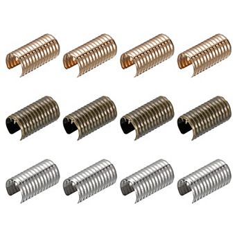 Leather Rope Clip, 60 pc Cylindrical Crimping Cord Crimps Foldable String Leather Cord Fastener