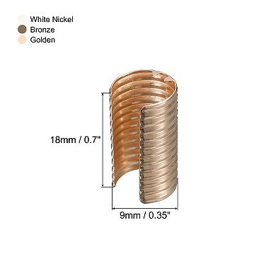 Leather Rope Clip, 60Pcs Cylindrical Crimping Cord Crimps Foldable String Leather Cord Fastener