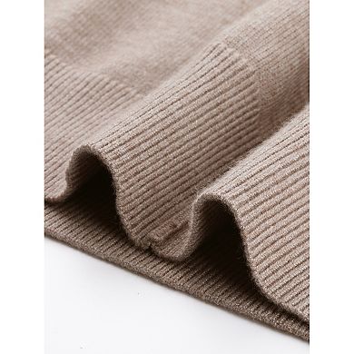 Crew Neck Knit Top for Women's Long Sleeve Classic Fall Soft Basic Pullover Sweaters