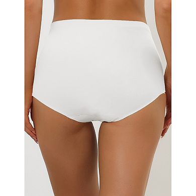 Women's Elastic High-Waisted Seamless Brief Breathable No-Show Hipster Underwear