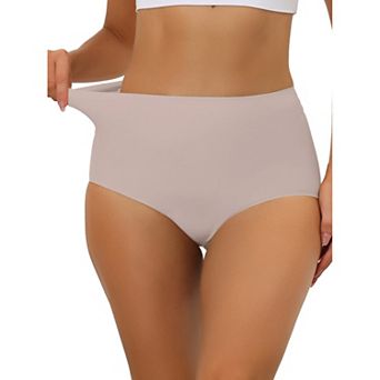 Women's Elastic High-Waisted Seamless Brief Breathable No-Show Hipster Underwear