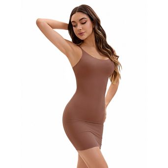 Women's Adjustable Spaghetti Strap Cami Full Slips Tummy Control Under Dress Nightwear