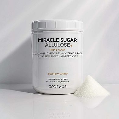 Codeage Miracle Sugar Allulose Powder, All-purpose Zero Calorie Allulose Sweetener 0 Carb, 35.27 oz
