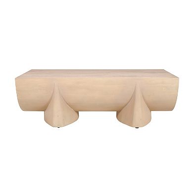 Wilhelm Coffee Table, 48" Log Design, Natural Mango Wood Hand Crafted