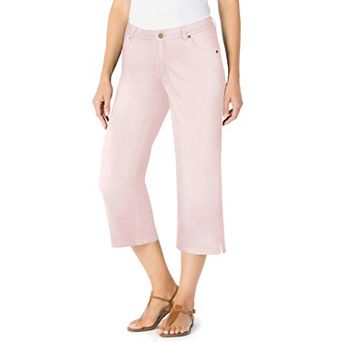 Woman Within Plus Size Stretch Denim Five-Pocket Capri Jeans