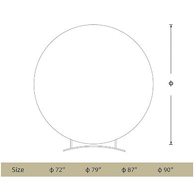 Round Arch Backdrop Cover For 7.2ft Circle Arch Stand, Wrinkle Resistant Circle Arch Backdrop Cover