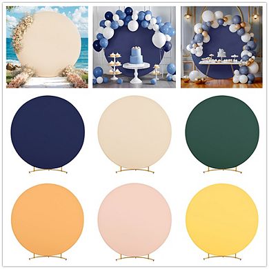 Round Arch Backdrop Cover For 7.2ft Circle Arch Stand, Wrinkle Resistant Circle Arch Backdrop Cover