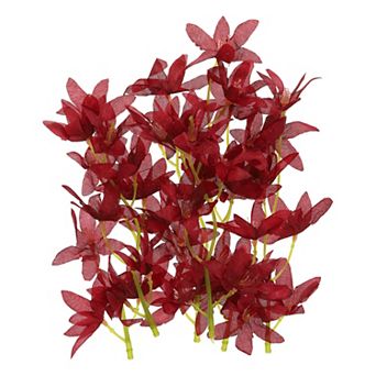 7 Inch Artificial Orchid Flower, 12 pc Simulation Flower Cylinder Vase Fillers for Home Decoration