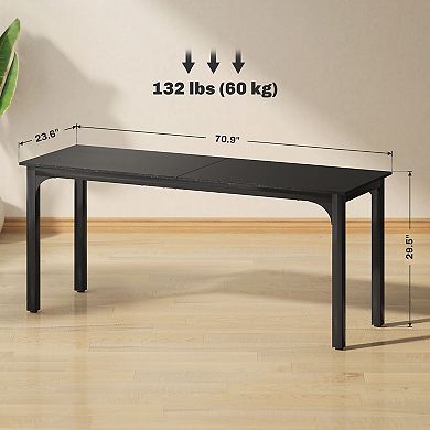 HOMCOM 71inch Computer Desk, Study Desk with Metal Legs