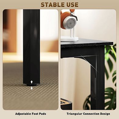 HOMCOM 71inch Computer Desk, Study Desk with Metal Legs