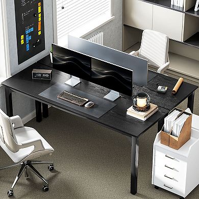 HOMCOM 71inch Computer Desk, Study Desk with Metal Legs