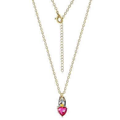 Bluey 18k Gold Plated Crystal Heart Pendant Necklace