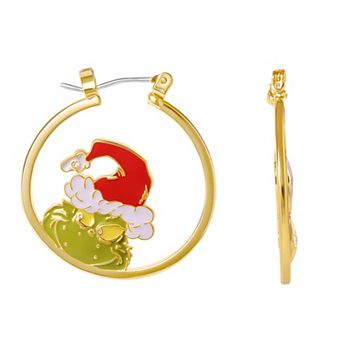 Dr. Seuss The Grinch Mismatched Hoop Earrings