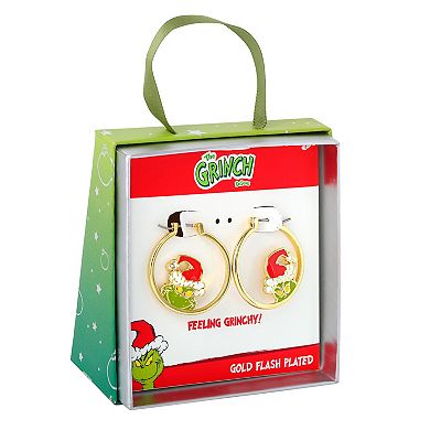 Dr. Seuss The Grinch Mismatched Hoop Earrings