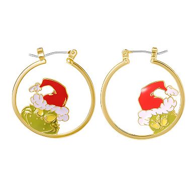 Dr. Seuss The Grinch Mismatched Hoop Earrings