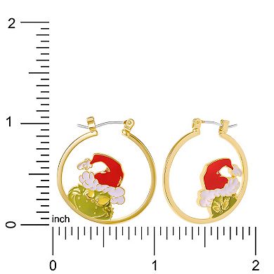Dr. Seuss The Grinch Mismatched Hoop Earrings