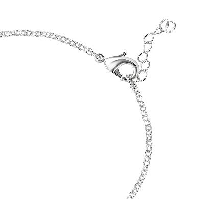 Peanuts Snoopy Silver Tone Heart Charm & Link Bracelet 2-pc. Set