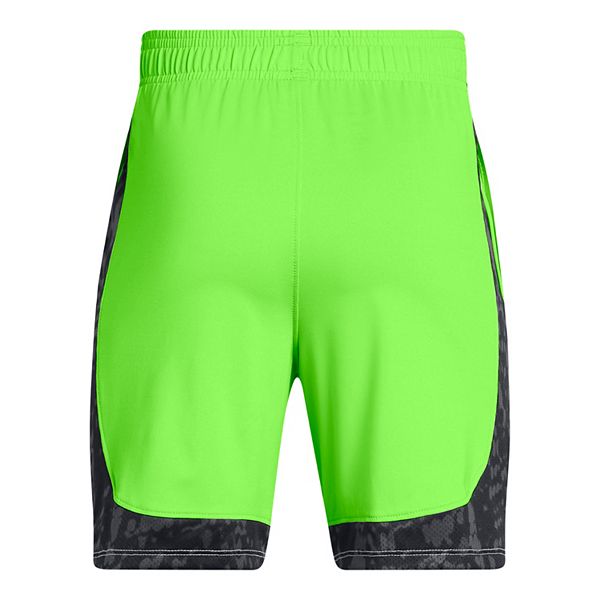 Boys 8-20 Under Armour Tech™ Vent Print Blocked Shorts - Cyber Green (LARGE)