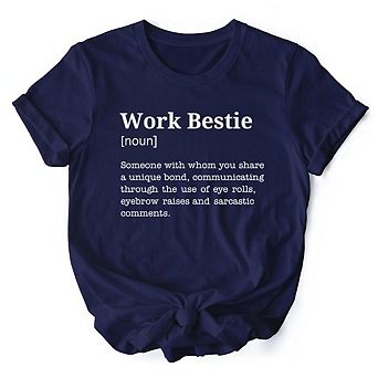 Work Bestie Definition T-Shirt, Funny Tee for Office Best Friends