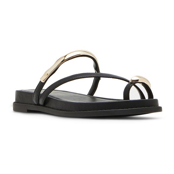 madden girl Caribbean Paris Women's Strappy Sandals - Black (5.5)