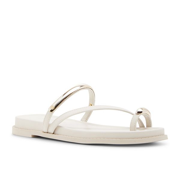 madden girl Caribbean Paris Women's Strappy Sandals - Bone (6)