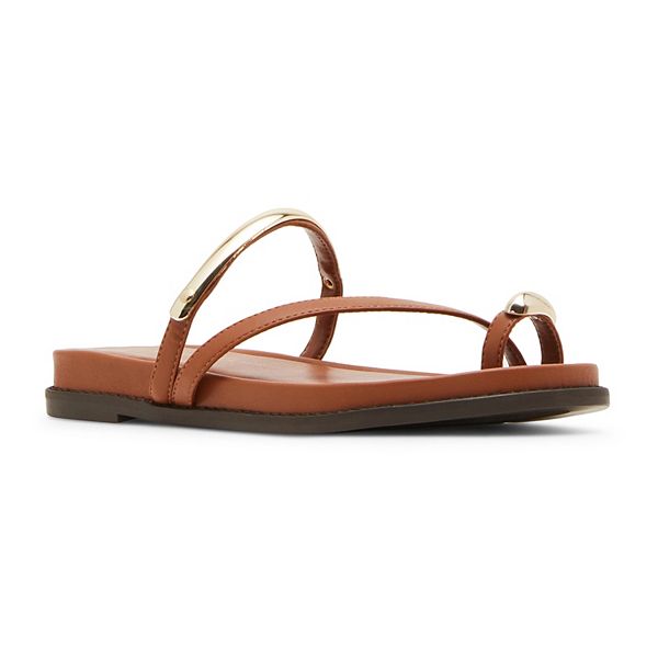 madden girl Caribbean Paris Women's Strappy Sandals - Tan (10)