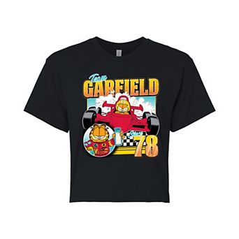 Juniors' Garfield Racing Team Cropped Tee