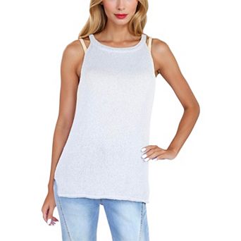 Women's Sleeveless Textured Knit Tank Top