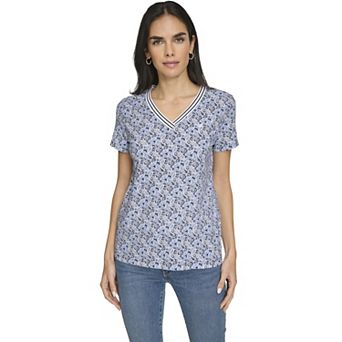 Women's Nautica Short Sleeve V-Neck Top