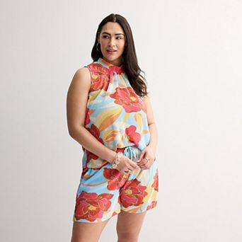 Plus Size INTEMPO™ Plisse Tank Top