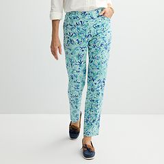 パンツ BARROW Women Straight Pants 034076 WHITE Women's Croft & Barrow® Effortless Stretch Pull-On Straight