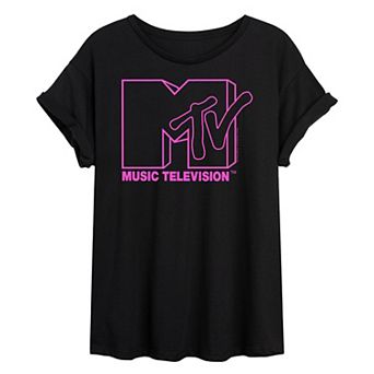 Juniors' MTV Oversized Tee