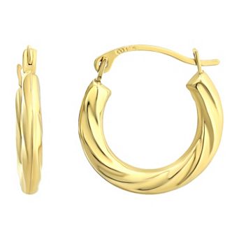 Taylor Grace 10k Gold Twist Hoop Earrings