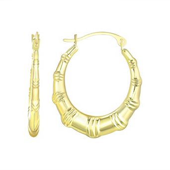 Taylor Grace 10k Gold Textured Hoop Earrings