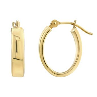 Taylor Grace 10k Gold Oval Hoop Earrings