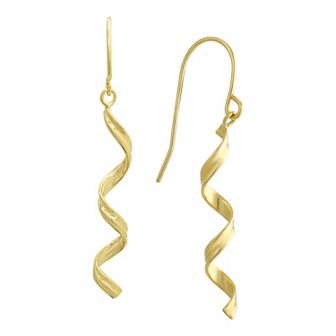 Taylor Grace 10k Gold Corkscrew Dangle Earrings