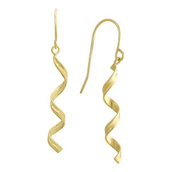 Taylor Grace 10k Gold Corkscrew Dangle Earrings